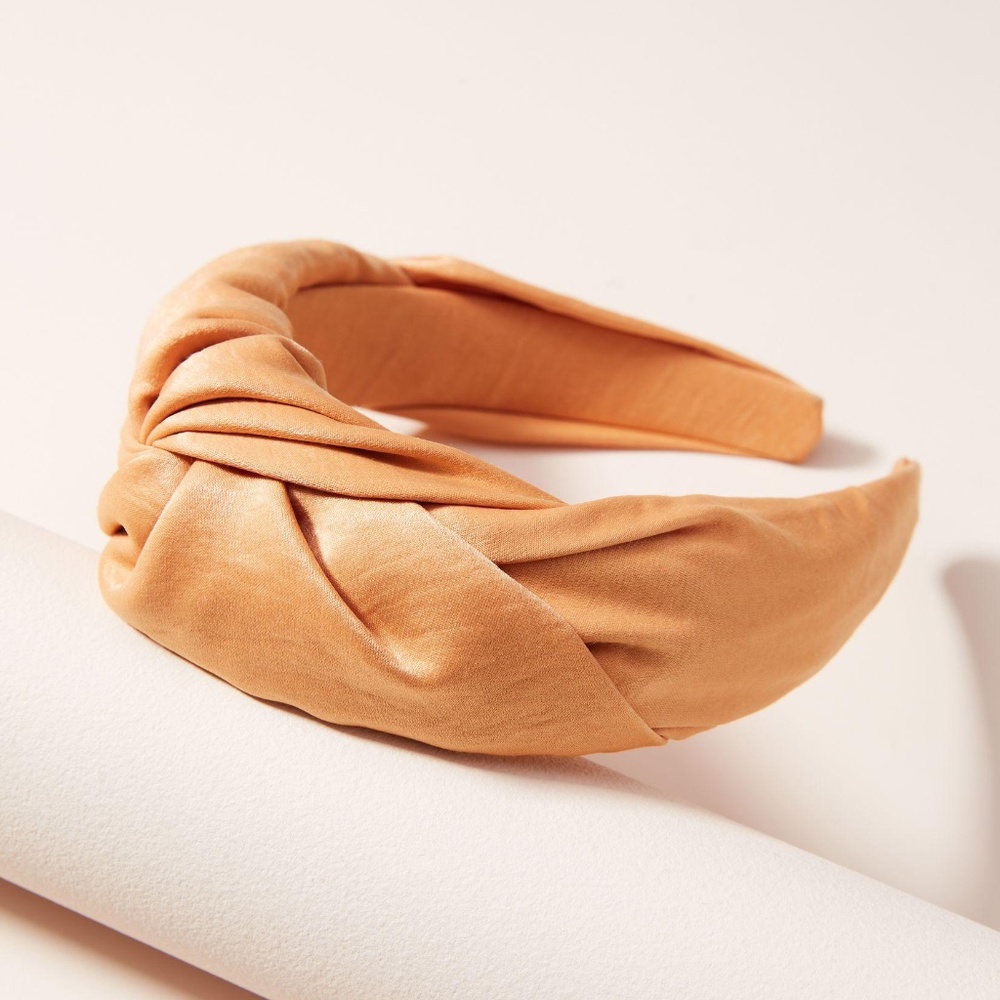 Anthropologie Crescent Twist Peach Headband